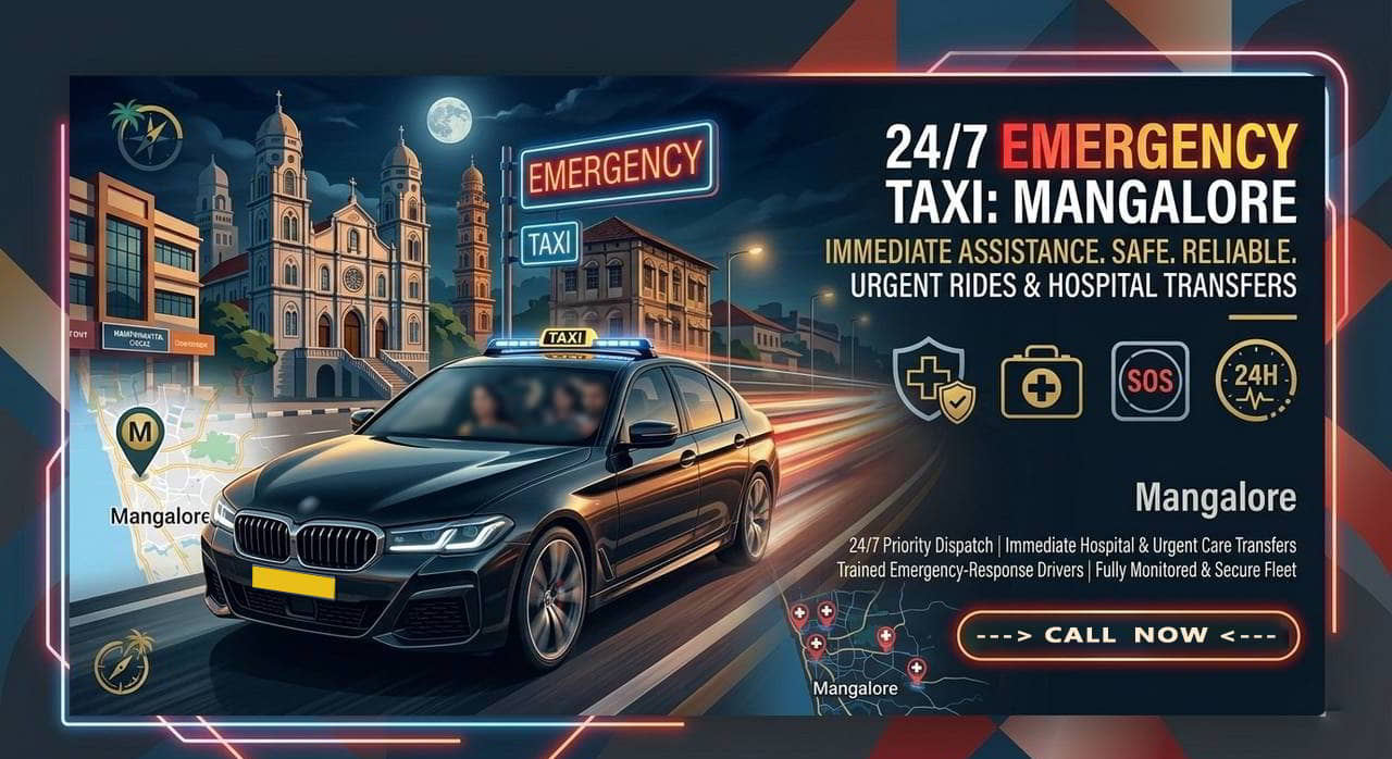 24 Hours Emergency Taxi Service - Mangalore Taxi Service 24 Hours