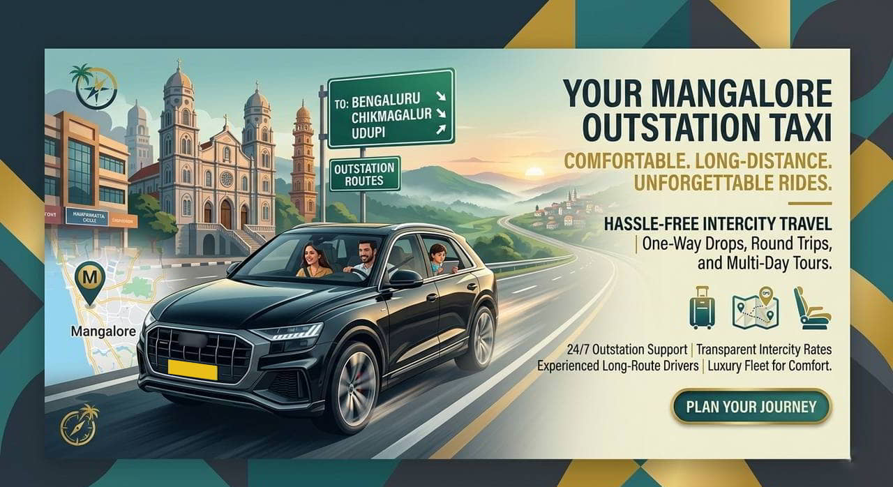 Outstation Taxi Service from Mangalore - Mangalore Taxi Service 24 Hours